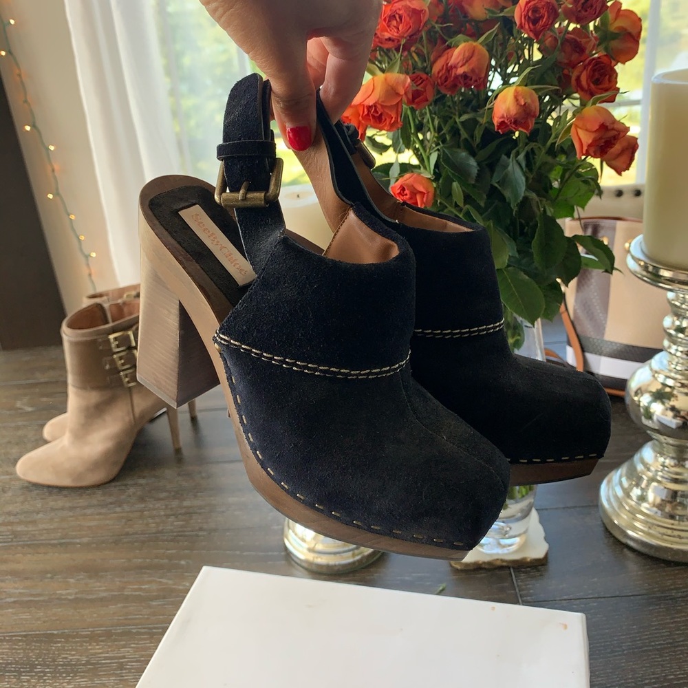 See By Chloe Navy Blue Clogs